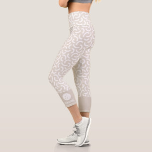 Abstrakte Mod-Curls für das benutzerdefinierte Pi Capri Leggings