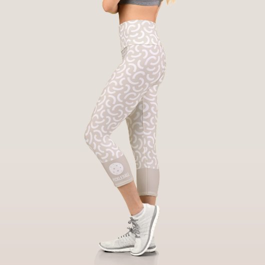 Abstrakte Mod-Curls für das benutzerdefinierte Pic Capri Leggings (Links)