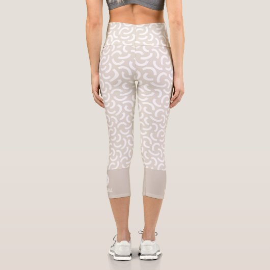 Abstrakte Mod-Curls für das benutzerdefinierte Pic Capri Leggings (Rückseite)