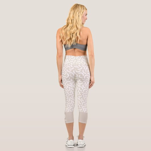 Abstrakte Mod-Curls für das benutzerdefinierte Pic Capri Leggings (Rückseite)