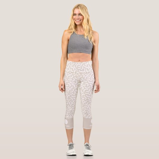 Abstrakte Mod-Curls für das benutzerdefinierte Pic Capri Leggings (Vorderseite)