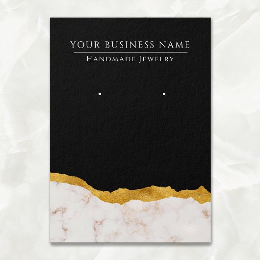 Abstrakte Modern Marble Gold Earring Display Cards
