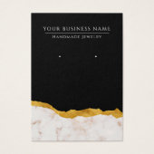 Abstrakte Modern Marble Gold Earring Display Cards (Vorderseite)