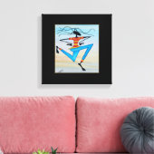 Abstrakte, moderne afrikanische Art Reggae Dancer Leinwanddruck (Insitu (Wohnzimmer))