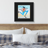 Abstrakte, moderne afrikanische Art Reggae Dancer Leinwanddruck (Insitu (Schlafzimmer))