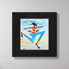 Abstrakte, moderne afrikanische Art Reggae Dancer Leinwanddruck