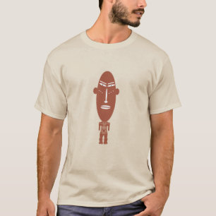 Abstrakte moderne afrikanische indigene Gesichtsku T-Shirt