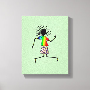 Abstrakte, moderne afrikanische Kunst Leinwanddruck