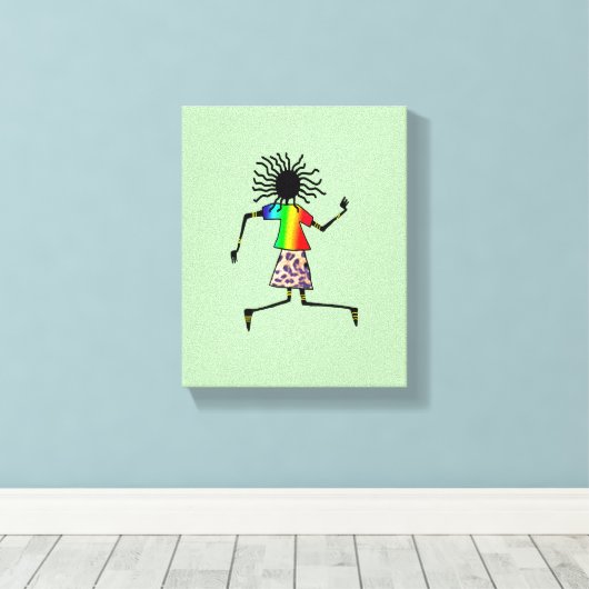 Abstrakte, moderne afrikanische Kunst Leinwanddruck (Insitu (Holzboden))