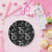 Abstrakte moderne Apfelfrucht verlasse geometrisch Pappteller (Party)