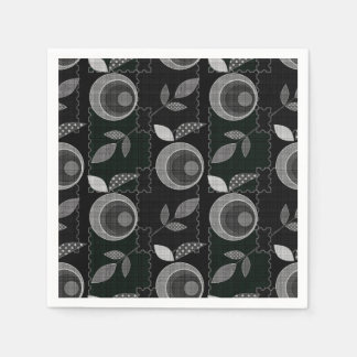 Abstrakte moderne Apfelfrucht verlasse geometrisch Serviette