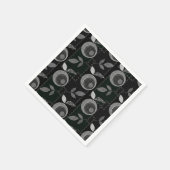 Abstrakte moderne Apfelfrucht verlasse geometrisch Serviette (Ecke)