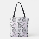 Abstrakte moderne Apfelfrucht verlasse geometrisch Tasche (Rückseite)