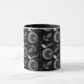 Abstrakte moderne Apfelfrucht verlasse geometrisch Tasse (Zentrum)