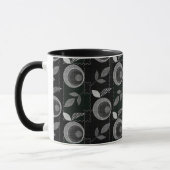 Abstrakte moderne Apfelfrucht verlasse geometrisch Tasse (Links)