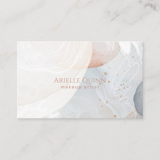 Abstrakte moderne Aquarellformen - Erdnähe Visitenkarte (Vorderseite)