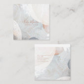 Abstrakte, moderne Aquarellformen Quadratische Visitenkarte (Vorne/Hinten)