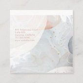 Abstrakte, moderne Aquarellformen Quadratische Visitenkarte (Rückseite)