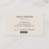 Abstrakte, moderne Aquarellformen - Visitenkarte (Rückseite)