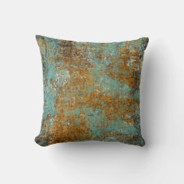 Abstrakte moderne Art Throw Kissen Copper Patina