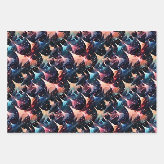 Abstrakte moderne Bäume: kühne Weihnachtsgestaltun Geschenkpapier Set (Vorderseite 2)