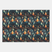 Abstrakte moderne Bäume: kühne Weihnachtsgestaltun Geschenkpapier Set (Vorderseite)