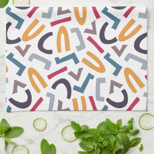 Abstrakte, moderne Beilagen Geschirrtuch (Gefaltet)