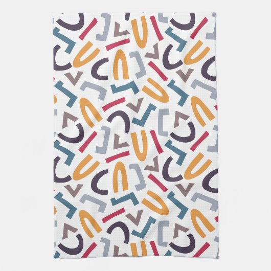 Abstrakte, moderne Beilagen Geschirrtuch (Vertikal)