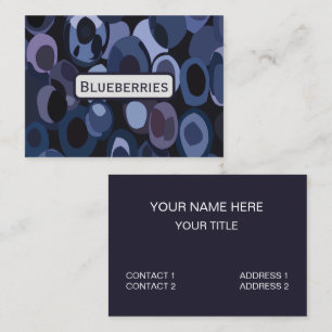 Abstrakte moderne Blaubeer-Frucht-Ernährungsberate Visitenkarte