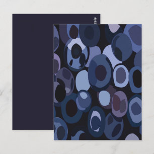 Abstrakte moderne Blaubeere Postkarte