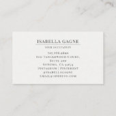 Abstrakte, moderne, blaugrüne Aquarellformen Visitenkarte (Rückseite)