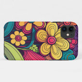 Abstrakte moderne Blume Doodle Case-Mate iPhone Hülle (Rückseite (Horizontal))