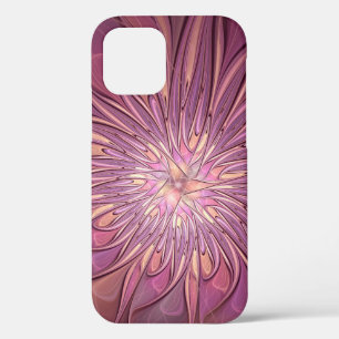 Abstrakte moderne Blumen-Fraktal-Kunst Beerentöne Case-Mate iPhone Hülle