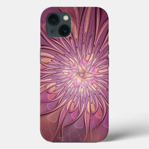 Abstrakte moderne Blumen-Fraktal-Kunst Beerentöne Case-Mate iPhone Hülle