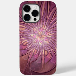 Abstrakte moderne Blumen-Fraktal-Kunst Beerfarben Case-Mate iPhone 14 Pro Max Hülle
