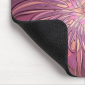 Abstrakte moderne Blumen-Fraktal-Kunst in Beerentö Mousepad (Ecke)
