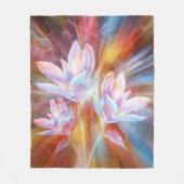 Abstrakte moderne Blumen Kunstwerk Fleecedecke (Vorderseite)