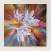 Abstrakte moderne Blumen Kunstwerk Puzzle (Horizontal)
