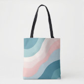 Abstrakte moderne Blush-Pink-Mint-Kollektion Tasche (Vorderseite)