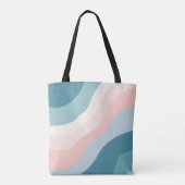 Abstrakte moderne Blush-Pink-Mint-Kollektion Tasche (Rückseite)