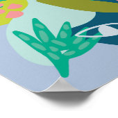 Abstrakte moderne botanische Kunst Poster (Ecke)