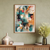 Abstrakte moderne bunte Formen Poster