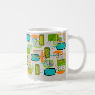 Abstrakte Moderne der Atomzeit Mitte des 20. Jahrh Kaffeetasse