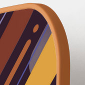 Abstrakte moderne Diagonallinien, Monogramm Pickleball Schläger (Linke Seite)