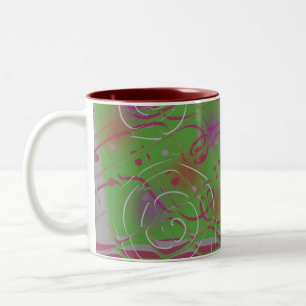 Abstrakte moderne Drehung Zweifarbige Tasse