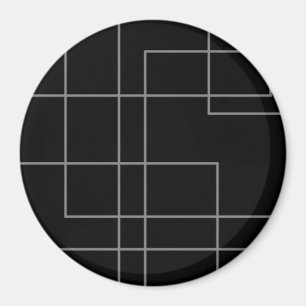 Abstrakte, moderne, einfache und minimale Linienmu Magnet