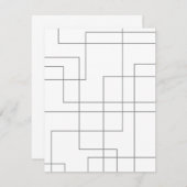 Abstrakte, moderne, einfache und minimale Linienmu Mitteilungskarte (Vorne/Hinten)