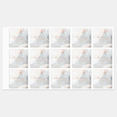 Abstrakte, moderne, erdfarbene Formen Etiketten (Blatt)