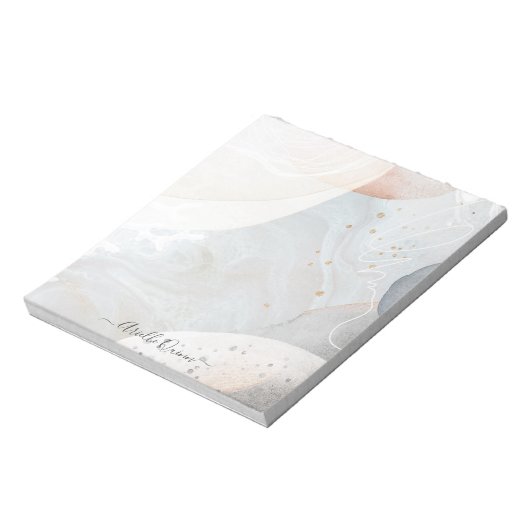 Abstrakte, moderne, erdfarbene Formen Notizblock (Rotiert)