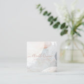 Abstrakte, moderne, erdfarbene Formen Quadratische Visitenkarte (Stehend Vorderseite)